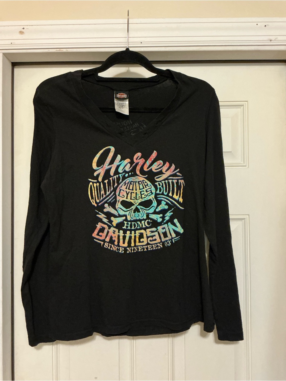 🏍️ Harley Davidson Women’s Long Sleeve Graphic Tee 🖤